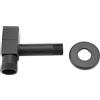 Garosa Rubinetto Lavatrice da Parete in Ottone Nero Quadrato Filetto G3/4 Acqua Fredda per Bagno Lavanderia