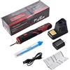 owootecc Cordless Soldering Iron portatile 11 Watt 2500 mAh Max 520 ° C adatto riscaldamento rapido ad alta capacità, kit saldatore a batteria sicuro professionale a principianti rapido, sicuro