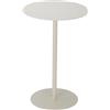 WELL HOME MOBILIARIO & DECORACIÓN Tavolino rotondo in ferro bianco Design versatile e leggero per decorare la tua casa 35x35x53cm