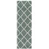 Safavieh Tappeto Shag per Soggiorno, Sala da pranzo, Camera da letto - Hudson Shag Collection, A Pelo Lungo, Avorio e blu ardesia, 69 X 244 cm
