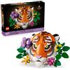 LEGO Art Collezione Animali - Tigre - Animale 3D da Costruire con Fiori e Piante Botaniche Decorative - Set di Decorazioni per Casa o Ufficio Fai da Te per Adulti - Idea Regalo Creativa - 31217