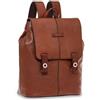 The Bridge Zaino 464632AG Travel Backpack Elegante Uomo Donna Pelle Marrone Scuro con Spallacci Morbidi Regolabili