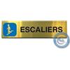 AUA SIGNALETIQUE 4025-F-OR Piastra porta in alluminio spazzolato dorato scendente 200x50 mm