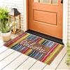 Prati di Casa Zerbino Cocco Arcobaleno 40x70, Antiscivolo in PVC, FIBRA NATURALE
