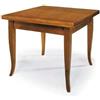 KONTE.DESIGN Tavolo SANTO SPIRITO Allungabile a Libro in legno nobilitato stile arte povera, finitura noce, 100 x 100/200 x 100 cm