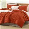 Litanika Set di biancheria da letto matrimoniale king size, stile bohémien, leggero, autunnale, per letto king size, 3 pezzi, motivo a zigzag
