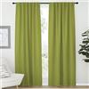 NICETOWN Tende oscuranti a pannelli verdi - (colore verde erba) larghezza 132 x lunghezza 213 cm, doppi pannelli, tende oscuranti per la decorazione delle finestre