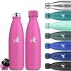 Grsta Boraccia- 500 ml- Borraccia Termica, Senza BPA, Borraccia Acciaio Inox, Senza Perdite, Borracce Metallo, Acciaio Inossidabile 18/8, Borracce per Scuole, Campeggio, Uffici, Viaggio, Caffè