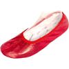 Lappade Scarpe da ginnastica, scarpe da balletto, ballerine, per donne, uomini, ragazze, ragazzi, con suola in gomma con glitter, Colore: rosso, 35 EU