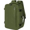 Gluckstar Zaino Ryanair 40x20x25 Bagaglio a Mano 20L Zaino da Viaggio Aereo per Donna Uomo Cabina Valigia per EasyJet Wizzair Lavoro Scuola Weekend (Verde)