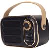 Plyisty Altoparlante Bluetooth retrò, Arredamento Vintage, Piccolo Altoparlante Bluetooth 5.0 Portatile, Supporto USB, Scheda TF, per Casa, Viaggio, Esterno (BLACK)