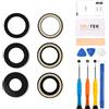 SRJTEK per iPhone 12 PRO Max Posteriore Zaffiro Fotocamera Vetro di Ricambio per 12 PRO Max Fotocamera Obiettivo A2411 Fotocamera Sostituzione con Kit di Riparazione Utensili Professionali (Confezione da 2)
