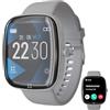 TECHMADE Smartwatch Buytech Gamma Uomo Donna, 1.83 Display, Orologio digitale con Chiamate Bluetooth, 80 modalità sport, Monitoraggio Frequenza Cardiaca SPO2 e Sonno. iOS e Android (Grigio)