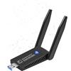 Aigital Adattatore WiFi USB AC1300Mbps, Chiavetta Wireless per PC Fisso, Scheda di Rete, 2.4g/5g Dual Band Antenna wifi usb, USB 3.0, WPA2,MU-MIMO per Windows 11/10/8/7/Vista Mac OS X