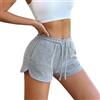 AOWVUTS Pantaloncini Donna Estivi Pantaloncini Sportivi in Cotone Shorts Pantaloni Corti Vita Alta con 2 Tasche e Coulisse Regolabile Pantaloni da Spiaggia Casual per Casa Yoga Jogging Fitness Gym