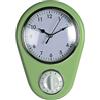 ootb Orologio da parete Kitchen in stile retrò anni '50, con timer, verde