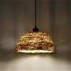 ouglres Lampada a Sospensione in Rattan, Lampada Pendente in Bambù per Tavolo da Pranzo,Ø27cm Sospensione Intrecciata a Cesto,Grande Boho Lampada da Soffitto Sospesa E27 per Soggiorno,Camera da Letto,Cucina