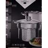 PERCASA&CUCINA Set CUOCIPASTA PENTOLA+CESTELLO+Coperchio Anche per Piastre AD INDUZIONE CM.24 Acciaio Inox Ottimo per Cucinare E SCOLARE Pasta, Verdure, BRODO