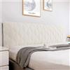 DEVINK Cuscino da Lettura Triangolare, Schienale Testata Letto Divano, Imbottitura Poggiaschiena Antireflusso Adulti, Cuscino Letto Matrimoniale, Cuscino Cervicale Dormire Lungo(160cm,White)