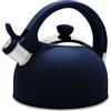Galicja Bollitore in acciaio inox Molly - Caldaia a gas - Fornello a gas - Bollitore a pipa - Bollitore a fischio - Bollitore a induzione - 1,7 l blu navy
