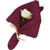Elegant Event Essentials Tovaglioli quadrati in poliestere con bordi orlati, per matrimoni, ricevimenti, cene, banchetti e feste di Natale, 48 x 48 cm, colore: bordeaux, set da 10