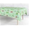HOME ZEN HOUSEHOLD LINEN TOVAGLIA PLASTICA LAVABILE PVC IMPERMEABILE COPRITAVOLO PLASTIFICATO STAMPATO CON BORDINO FELPATA ANTIMACCHIA WATERPROOF (120X230CM, PIC NIC VERDE)