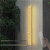 TZSMUM LED Moderno Luminaire Mural Lunga Barra Applique da Parete Esterno Impermeabile IP65 Dimmerabili Lampada da Parete con Telecomando Alluminio Corridoio Giardini Veranda Garage Oro (80CM)