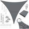 LOVE STORY Vela Ombreggiante Impermeabile 4x4x4m Triangolare, Include accessori Tenda a Vela Oxford, Protección Rayos UV per Esterno, Giardino, Terrazza, Antracite