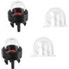 Gosknor 2 Lampadine Primer Ricambio e 2 Pompa Innesco Carburatore a Innesto Rapido, Compatibili con Walbro 188-512 WT-23A Zama 0057003 0057004 0057025 Motosega Soffiatore Decespugliatore