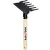 KOTARBAU® Zappa a Doppia Lama 125 mm con Rastrellini con Manico di Legno 33 cm Strumento da giardino Attrezzi da Giardino