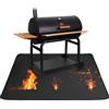 CRROEL Tappetino ignifugo, per barbecue a gas, barbecue a sfera o grill elettrico