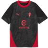 PUMA A.C. Milan - Maglia Training Bambino, Maglia Gara da Allenamento, Stagione 2025/2026, Prodotto Ufficiale, Bambino, Nero, 8 Anni