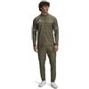 Under Armour Uomo Challenger Tracksuit, Tuta completa traspirante con cerniere alle caviglie, Tuta da calcio uomo con pantaloni e felpa per sport e allenamento,Marine OD Green/White,XL