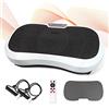 Leogreen Fitness Pedana Vibrante, Piattaforma vibrante per l'allenamento del Corpo, con Tappetino Yoga, Telecomando, Fasce di Resistenza, 180 Livelli, 6