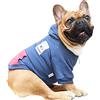 iChoue Bulldog francese Frenchie Vestiti Felpe con cappuccio per cani Pug Inglese Boston Terrier Bully Pitbull Corgi Felpa Abbigliamento - Navy/XL