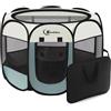 Siedihit Box per cani di piccola taglia, per interni ed esterni, viaggi, campeggio, pieghevole, con custodia per il trasporto, parte superiore rimovibile, tenda per animali domestici, cani, gatti, conigli