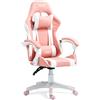 AMS GAMING Sedia da Ufficio Ergonomica con Schienale a Rete, Reclinabile 135°, Cuscino Lombare, Nero