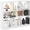 Furinno DALY libreria, a 8 cubi libreria, libreria organizer orizzontale a cubi, 27.7 x 119.9 x 100.1 cm, per soggiorno, camera da letto, ufficio domestico, Bianco