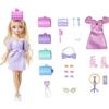 Barbie Dream Besties Malibu GET READY WITH, bambola alla moda con accessori per capelli a sorpresa e oltre 15 look inclusi, giocattolo per bambini, 4+ anni, JGG38