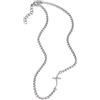 Breil, Collezione B.X, Collana Uomo in Acciaio Lucido Specchiato, con Iconica Croce Breil, Pratica Chiusura a Moschettone, Idee Regalo Uomo, Lunghezza Regolabile 47-52 cm, Silver