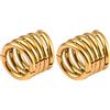Vankula Peso Lobo Pesi Orecchie ear weights dilatatori in Acciaio inossidabile Anelli Impilati lobi piercing espansori Gioielli Uomo Donna 12mm Oro