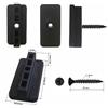 VALDERN 100 clip in plastica composita con viti, elementi di fissaggio nascosti, clip a T in WPC, fissaggio multipack, nero, 19 x 38 x 11 mm
