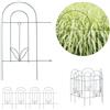 Relaxdays Recinzione da Giardino, Set 5 Pareti per Cortile, Recinto Decorativo, Metallo, Design Antico, 62x244, Verde