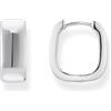 THOMAS SABO Orecchini a cerchio a forma quadrata in argento 925 riciclato CR744-001-21, misura unica, Argento sterling Argento, Nessuna pietra preziosa