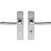 Vachette assa abloy - Set di 2 maniglie porta piccola piastra muze-color cromo velluto - Funzione.Condanna -