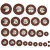 Bnineteenteam Cuscinetti sassofono, Set 25 pezzi in pelle di agnello multi formato, Accessori sassofono tenore for musicisti professionisti e studenti in studio o concerto