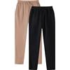 Generico Pantaloni Baggy Uomo Elasticizzati Eleganti Pantaloni Tuta Leggeri Slim Fit Pants con Tasche e Coulisse Leggeri Pantaloni Uomo Chino Comodi (Khaki, XL)