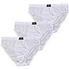 Fontana Calze 6 Slip Uomo in Cotone 100% Filo di Scozia. Bianco Misura 6 (tg. 50-52)