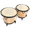 Bnineteenteam Set di Tamburi per Bongo Tamburo Africano Tamburo di Pelle di Pecora Bongo con Chiave Inglese percussione Strumento A Percussione