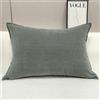 Generic Federa per cuscino in peluche, federa per cuscino per casa, grande cuscino per divano con cerniera invisibile, fodera morbida elastica in vita (dimensioni: 50 x 80 cm, colore: grigio)